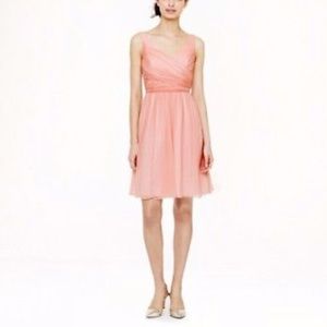 NWT Peach J. Crew Chiffon Heidi Bridesmaid Dress